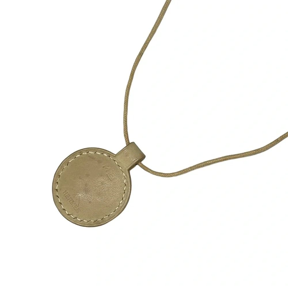 Hermès Tuareg Choker Silver Beige Leather Hardware